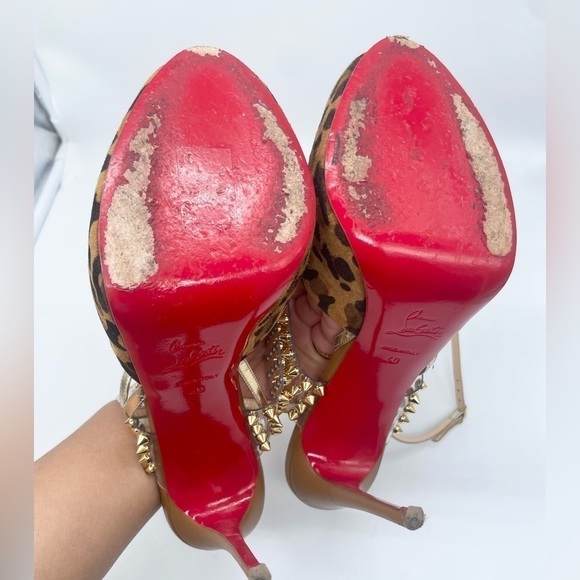 Christian Louboutin Levita Girl Leopard Print High Heel Sandals EU 40 - Picture 10 of 11